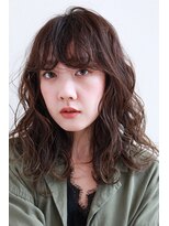 美容室 ベンティ(venti)&nbsp;20代、30代ストリート系ラフウェーブブラウン系カラー