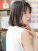 透け感グレージュツヤ髪前下がり小顔ミニボブa大宮20代30代40代