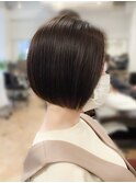 20代30代40代ダークベージュ髪質改善卵型ボブ  ke0005