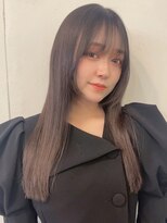 ベイルーム(BAYROOM by HONEY omotesando)&nbsp;大人可愛い20代30代姫カットストレート×ミルクティーグレージュ