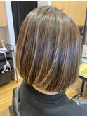髪質改善ハイライトカラーバレイヤージュブリーチトリートメント