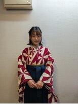 パセーヌエクルール(pacene equroole)&nbsp;袴着付け　ハーフアップ