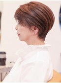 脱白髪染め　愛されショート　40代50代60代　オリーブベージュ