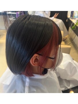 ヘアショップエヌアンドエー 久喜 栗橋店(hairshop N&A) インナーカラー×うる艶髪質改善Tr レッド/ピンク/バーガンディ