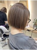 横浜タッセルボブ切りっぱなしボブ外ハネボブ長めボブレイヤー