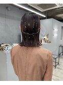 タイトボブの金箔アレンジ