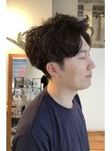 【大人男子】アップバングスパイラルパーマ