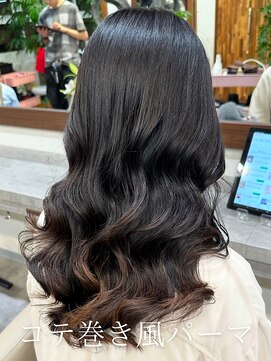 アミー 池袋(Ammy) ミディアムでも可愛いコテ巻き風パーマ