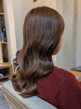 ヘアリゾート粋 ウナム 新宿東口店(enam) 艶髪/オリーブブラウン/ムルギョル巻き