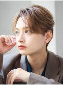 フェザーパーマセンターパートニュアンスパーマ韓国マッシュ黒髪