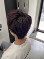 アルター(aL ter)&nbsp;マッシュウルフスタイルにワインレッドの程よい抜け感/メンズ