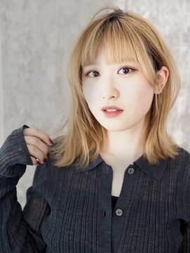 アンジェロ カリノ(Angelo Carino) 【大人可愛い】-外巻き切りっぱなしボブ×ハイトーン/10代/20代