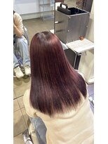 ソワン ドゥ ブレス 今里店(soin de brace)&nbsp;ブリーチなしダブルカラー　ワインレッド