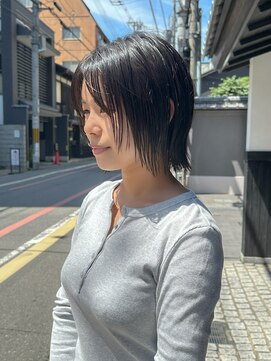 クルー(Creww KYOTO) 顔まわりレイヤーで頑張りすぎないオシャレ感レイヤーボブ