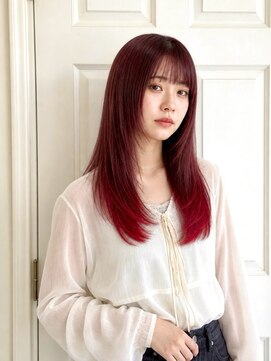 アロマ ヘアー ルーム 新宿3号店(AROMA hair room) ケアブリーチ/グラデーションカラー/レッド/ダブルカラー/新宿