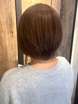 ナフィ バイ エイム 町田店(Nafie by eim) 丸みショートボブ×ミルクティーブラウンで叶える美フォルムヘア
