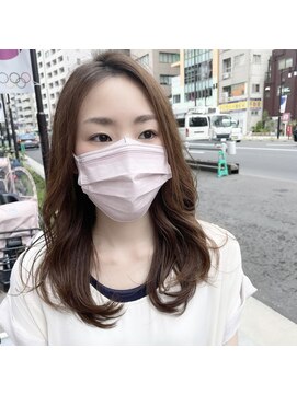 プリマ アンジュ 中目黒店(PRIMA ange) 小顔外国人風カラー20代30代40代シアーグレージュこなれヘア