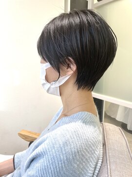フレーム ヘア ルーム 天王寺駅前店(FRAME hair room) 絶壁解消ショート/黒髪ショート