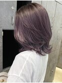 シアパープル_アースカラーくびれヘアツートンカラー_ba363202