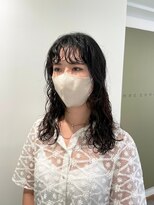 エミィ(emme)&nbsp;【emme×石崎】バングパーマ×セミディ