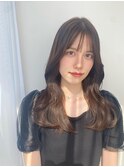 斜めバング/シルキーベージュ/グレージュカラー