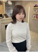 チョコレートカラー/艶髪/顔周りカット/天神韓国ヘア