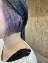 シエル(Ciel by Natural)&nbsp;宇都宮美容室/ボブ／インナーカラー/ラベンダーカラー