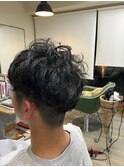 超硬毛のメンズ初パーマ