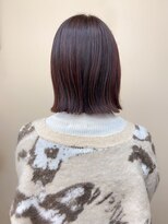 パークレーン アイス イヴェン(park lane ICI yeven) レッドブラウン ボルドーカラー ボブ 切りっぱなしボブ/rena