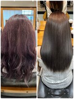 ビューブルー 亀戸錦糸町(VIEW BLUE)&nbsp;美髪カールシアーカラーピンクブラウンエアリーロングセミディ