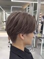 アールプラスヘアサロン(ar+ hair salon) アッシュグレージュ×センターパート