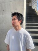 rireベリーショートダークアッシュニュアンスパーマ韓国マッシュ