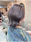 美髪のススメ髪質改善切りっぱなしボブピンクブラウン