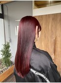 ブリーチなしレッドカラー！
