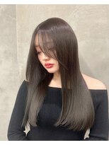 山野愛子美容室 銀座店&nbsp;【透明感カラー】オリーブアッシュ×顔回りレイヤーカット×韓国