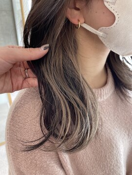 ジーナ 流山おおたかの森(Zina) 【透明感艶カラー】グレージュ×イヤリングカラー