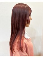 美容室ヒラトヤ 都南店&nbsp;20代30代40代大人かわいいカシスブラウン×ピンクインナーカラー