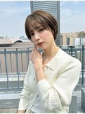 大人ナチュラルショートボブ×シースルーバング