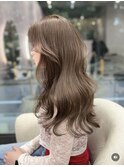 ベージュ×韓国風レイヤー×艶トリートメント/髪質改善/新宿k