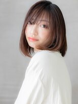 カバーヘア ブリス 川口(COVER HAIR bliss)&nbsp;ココアベージュエンドカラーワンカールボブディX川口20代30代