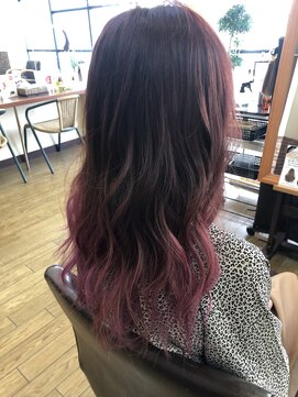 ヘアー ワンアビル(Hair One Abile) グラデーションピンクバイオレッド