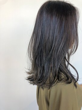ヘアサロン ピース(hair salon PIECE) ミディアムレイヤー 暗髪 くすみカラー アッシュグレー