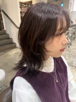ノラ ヘアーサロン(NORA HAIR SALON) 【akane】ウルフカット×ダークパープルカラー