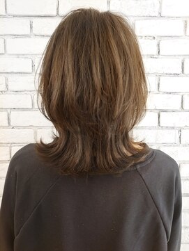 ヘアポケット スタイル店(HAIR POCKET) ミディウルフ☆オリーブアッシュ