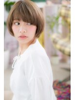 ヘアアンドビューティー ミック(Hair & Beauty miq) ペールカラーx斜めバング前下がりナチュラルマッシュc1