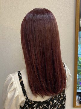 ギャロップヘアー カット×ディープピンクモーヴアッシュカラー