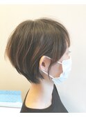 ボブショート/オーガニックカラー/小顔補正カット/シースルー