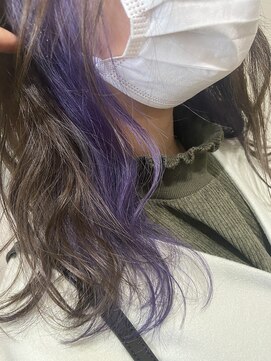 ルー(loup) インナーカラー/イヤリングカラー/ラベンダーパープル/ブリーチ