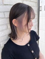 ロンド レア 天神大名店(Lond Le’a) デザインカラー/レイヤーカット/ウェットヘア/オリーブベージュ