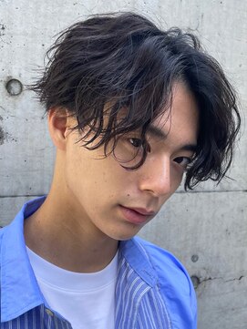 フィフス 原宿(fifth) 【かきあげセンターパート&ニュアンス大人メンズパーマ】